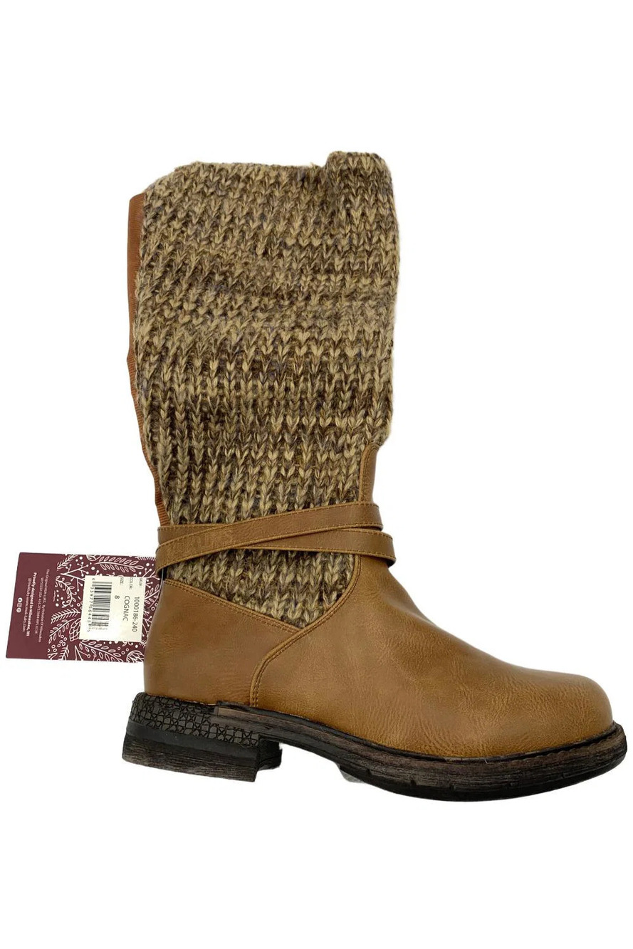 MUK LUKS Women's Logger Alberta Boots Cognac - Medium
